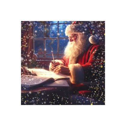 Charity Santa's on His Way & He's Making a List Cards