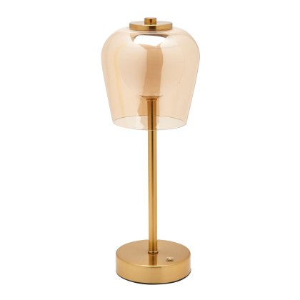 Hestia Bronze USB LED Touch Table Lamp Glass Shade Hestia Bronze USB LED Touch Table Lamp Glass Shade