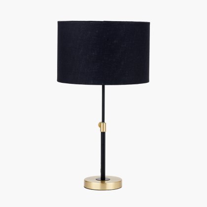 Pacific Bryce Black Gold Metal Rise and Fall Table Lamp Pacific Bryce Black Gold Metal Rise and Fall Table Lamp