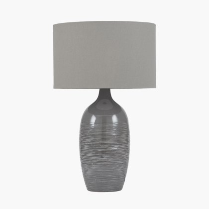 Pacific Abbie Etched Graphite Ceramic Table Lamp Pacific Abbie Etched Graphite Ceramic Table Lamp