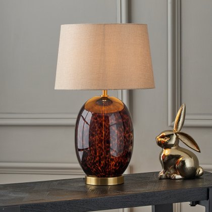 Pacific Lucien Tortoiseshell Glass Tall Table Lamp