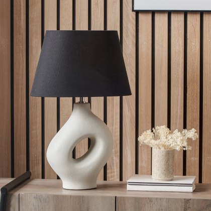 Pacific Ulla Monochrome Organic Ceramic Table Lamp