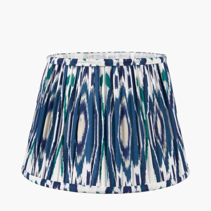 Pacific Izara Ocean Blue Ikat Mushroom Pleat Tapered Shade Pacific Izara Ocean Blue Ikat Mushroom Pleat Tapered Shade