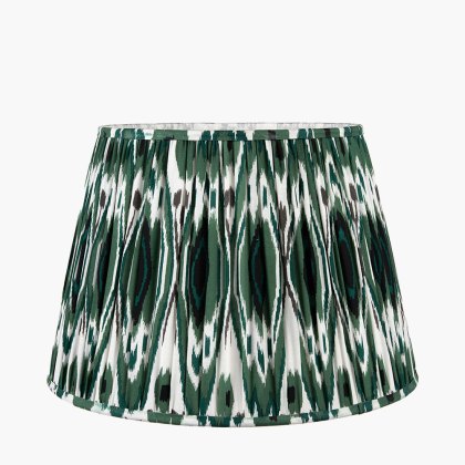 Pacific Izara Race Green Ikat Mushroom Pleat Tapered Shade