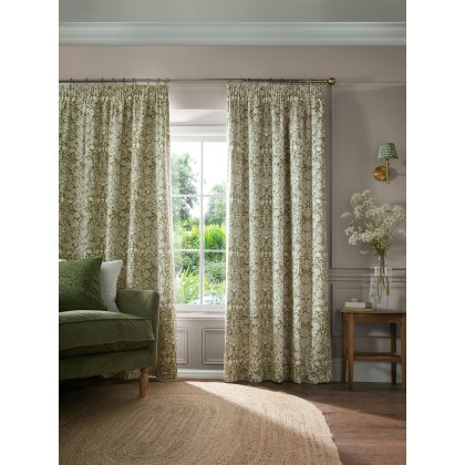 William Morris At Home Sunflower Dark Olive Curtains William Morris At Home Sunflower Dark Olive Curtains