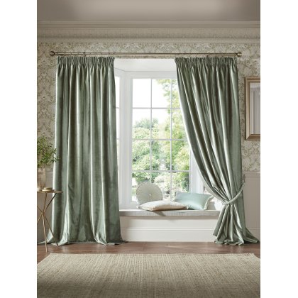 Laura Ashley Loretta Velvet Sage Green Curtains Laura Ashley Loretta Velvet Sage Green Curtains
