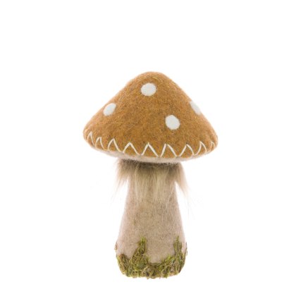 Floralsilk Felt Toadstool Figure