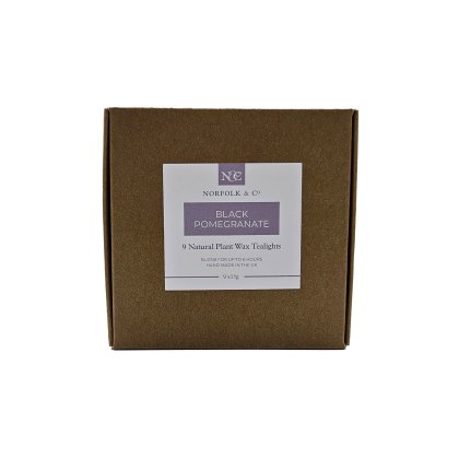 Norfolk & Co Box of 9 Tea Lights Black Pomegranate Norfolk & Co Box of 9 Tea Lights Black Pomegranate