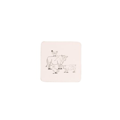 Woodbury Lane 4 Set of Animals Cork Coasters