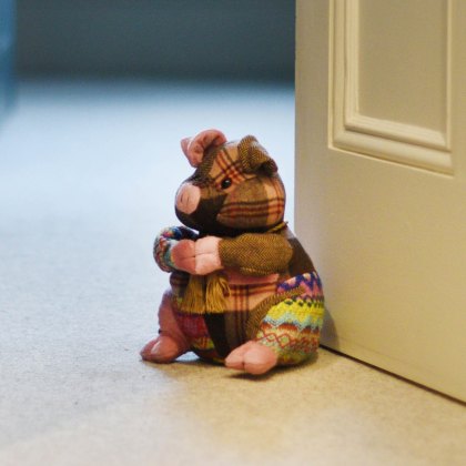 Patchwork Pig Doorstop