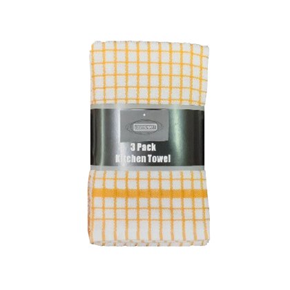 Loomcraft Pack of 3 Boston Mustard Kitchen Towels Loomcraft Pack of 3 Boston Mustard Kitchen Towels