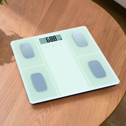 Showerdrape Frosted Glass Body Analyser Bathroom Scale Showerdrape Frosted Glass Body Analyser Bathroom Scale