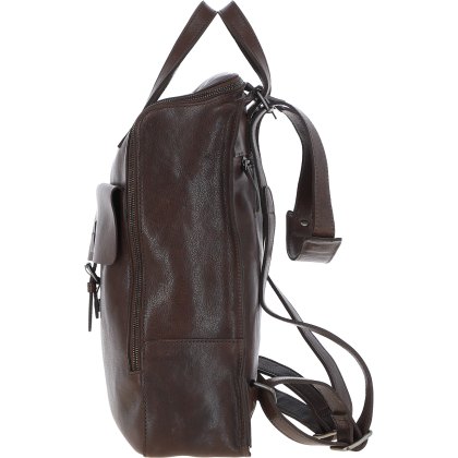 Tommy Large Brown Leather Backpack