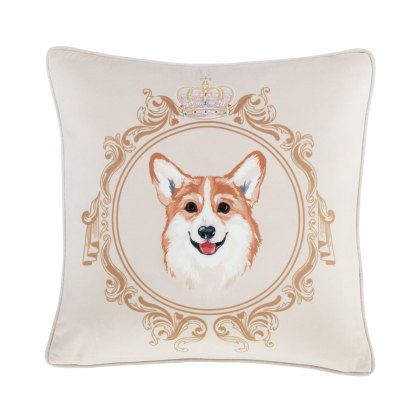 Mr Newton Corgi Filled Natural Cushion Mr Newton Corgi Filled Natural Cushion