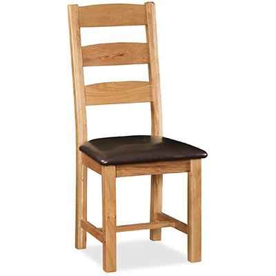 Chester Slatted Dining Chair with PU Seat Chester Slatted Dining Chair with PU Seat