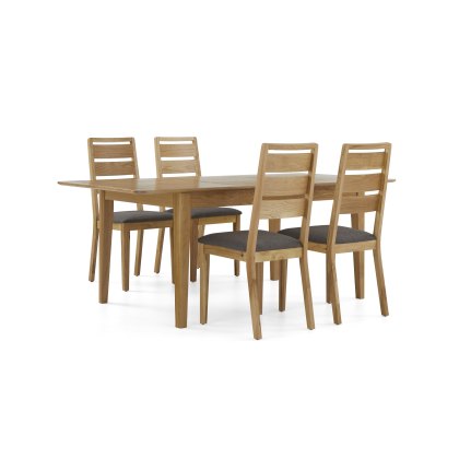 Sand Banks Compact Extending Dining Table and 4 Ladderback Chairs Sand Banks Compact Extending Dining Table and 4 Ladderback Chairs