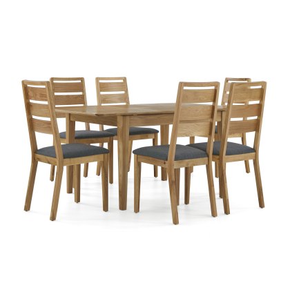 Sand Banks Compact Extending Dining Table and 6 Ladderback Chairs Sand Banks Compact Extending Dining Table and 6 Ladderback Chairs