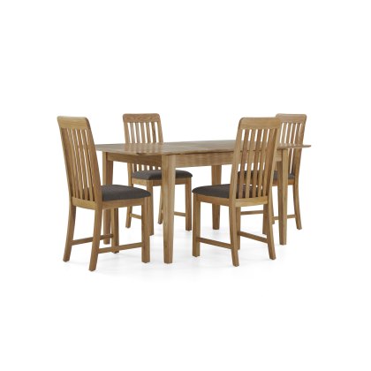 Sand Banks Small Extending Dining Table and 4 Slatted Chairs Sand Banks Small Extending Dining Table and 4 Slatted Chairs