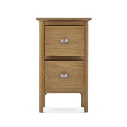 Sand Banks Narrow 2 Drawer Bedside Table