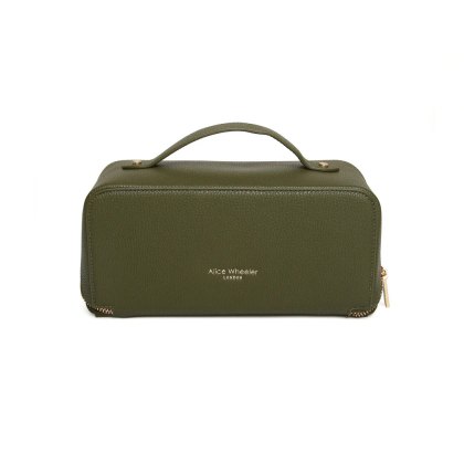 Alice Wheeler Olive Mini Train Case