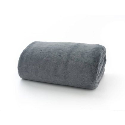 Deyongs Aspen Charcoal Faux Fur Throw