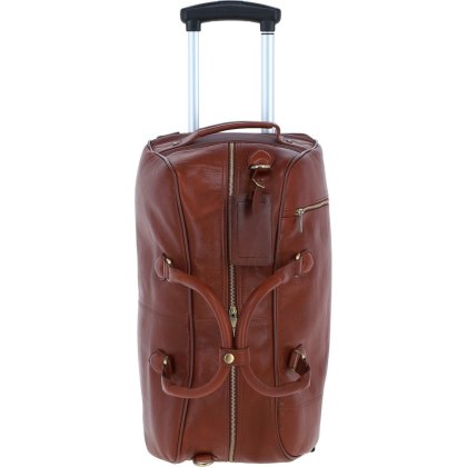 Ashwood Leather Tan Wheeled Duffle Bag