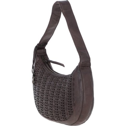 Ashwood Leather Brown Woven Leather Shoulder Bag