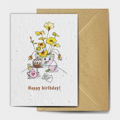 The Seed Card Company Autumnal Afternoon Tea Card The Seed Card Company Autumnal Afternoon Tea Card