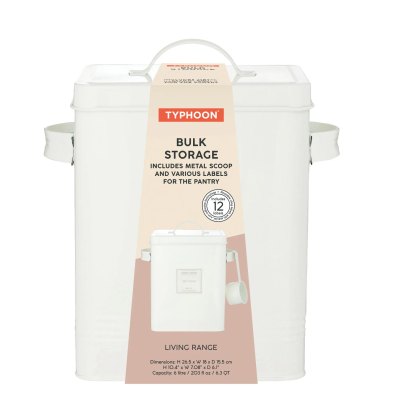 Living Cream 6L Bulk Storage With Labels