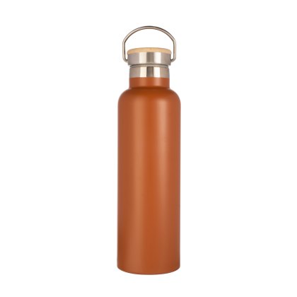 &Again Double Wall Bottle with Bamboo Lid Rust