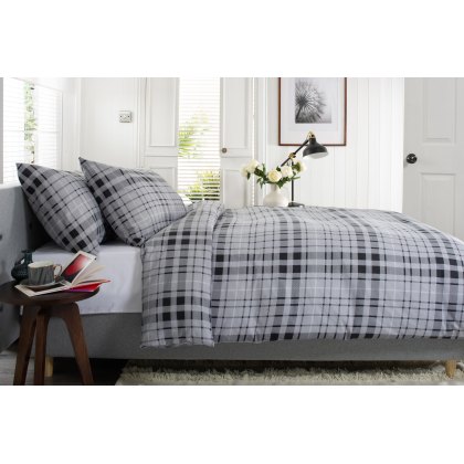 The Lyndon Company Buchanan Grey Duvet Cover Set