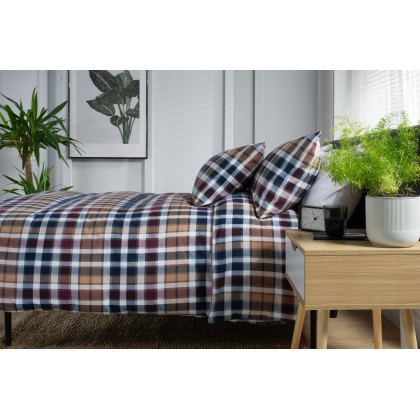 The Lyndon Company Newbury Check Duvet Cover Set