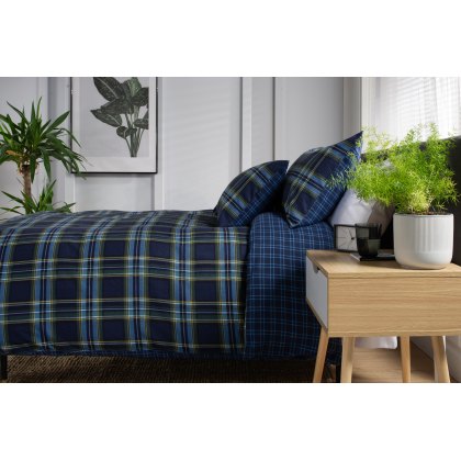 The Lyndon Company Willington Blue Duvet Cover Set