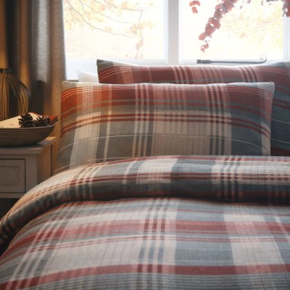 Appletree Hygge Connolly Red Duvet Cover Set