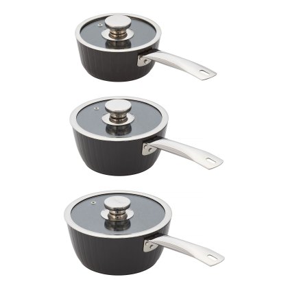 Judge Evertough 3 Piece Saucepan Set Judge Evertough 3 Piece Saucepan Set