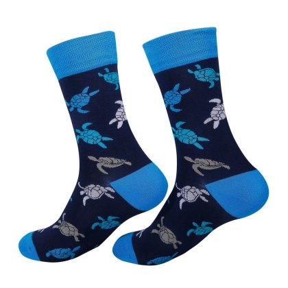 Eco Chic Navy Turtle Eco-Friendly Bamboo Socks Eco Chic Navy Turtle Eco-Friendly Bamboo Socks