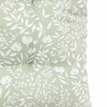 Gallery Direct Sage Floral Reversible Seat Pad