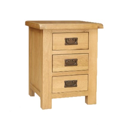 Norfolk Oak Editions 3 Drawer Bedside Table