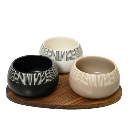 Kaemingk Oval Acacia Wood Tapas Set Kaemingk Oval Acacia Wood Tapas Set