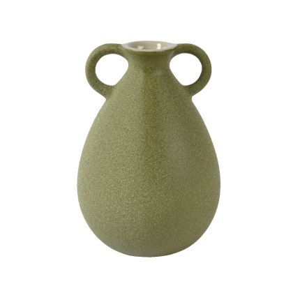 Kaemingk Green Speckled Stoneware Vase Kaemingk Green Speckled Stoneware Vase
