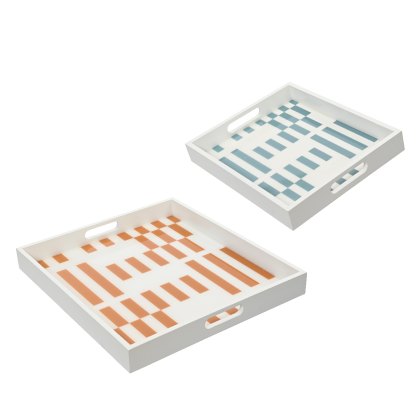 Kaemingk Geometric Print Serving Tray Kaemingk Geometric Print Serving Tray