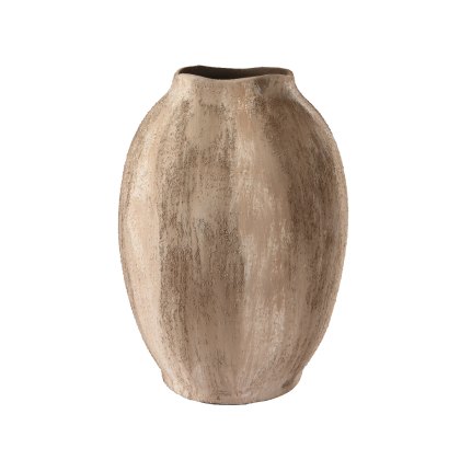 Kaemingk Textured Beige and Cream Vase