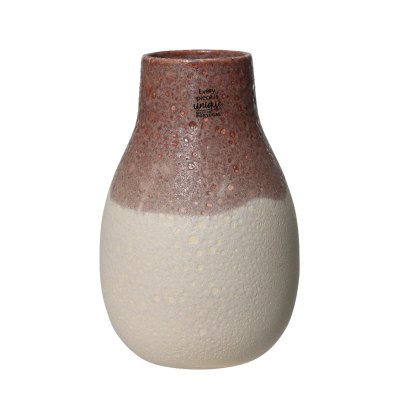 Kaemingk Pink and Beige Two Tone Reactive Glaze Vase Kaemingk Pink and Beige Two Tone Reactive Glaze Vase