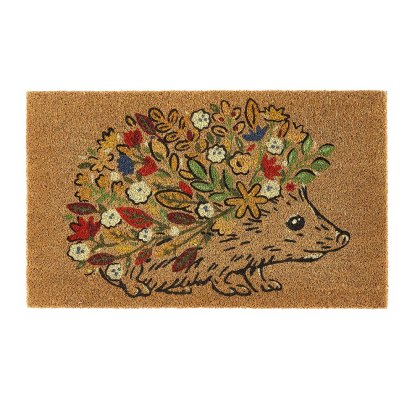 My Mat Coir Floral Hedgehog 45x75cm My Mat Coir Floral Hedgehog 45x75cm