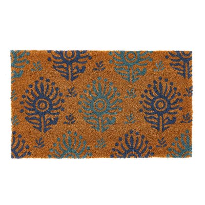 My Mat Printed Coir Ikat Blues 45x75cm My Mat Printed Coir Ikat Blues 45x75cm