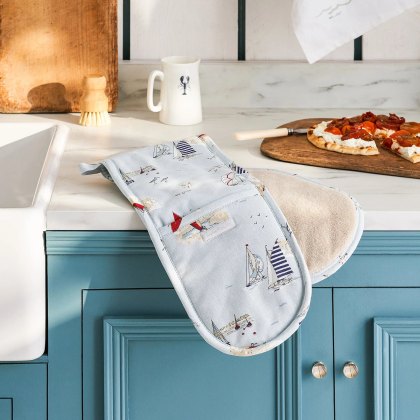 Sophie Allport Coastal Boats Double Oven Glove Sophie Allport Coastal Boats Double Oven Glove