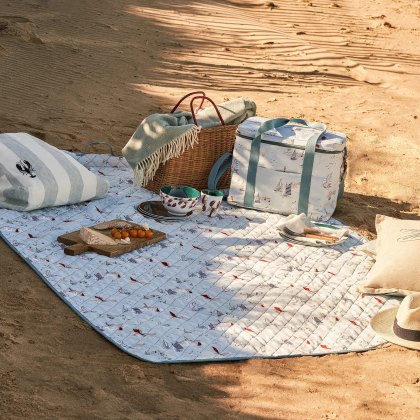 Sophie Allport Coastal Boats Picnic Blanket Sophie Allport Coastal Boats Picnic Blanket