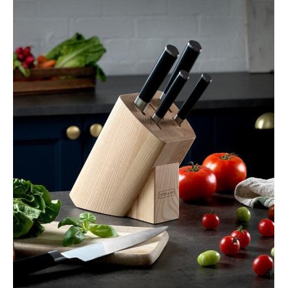 Stellar Poise 5 Piece Knife Block Set Wood