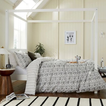 Helena Springfield Byron Duvet Cover Set Grey Linen Single Helena Springfield Byron Duvet Cover Set Grey Linen Single