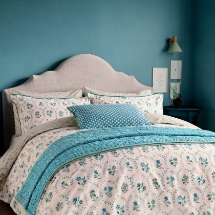 Land & Shore Ella's Cross-Stitch Duvet Cover Set Green